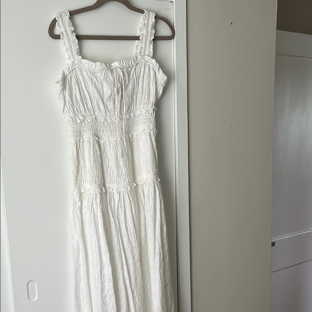 Gap x Doen White Eyelet Midi Dress NWT